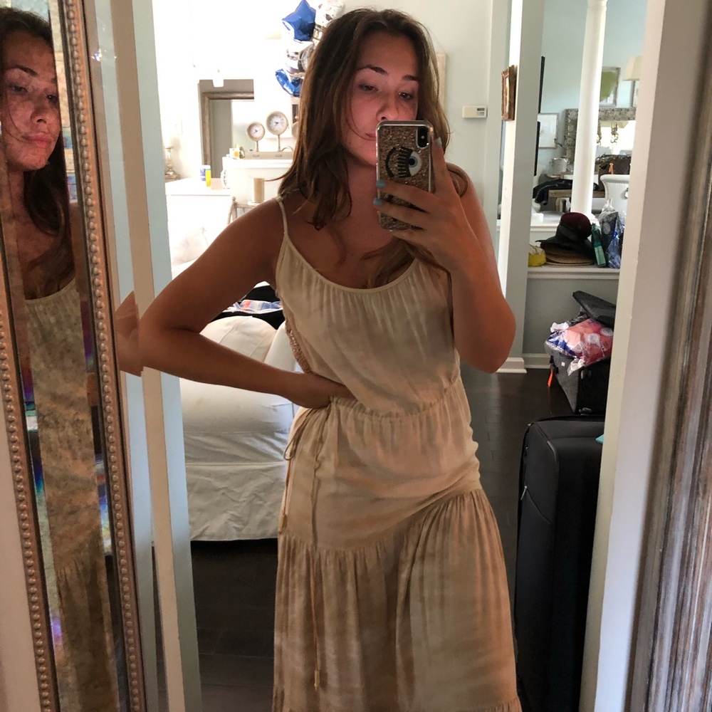Mij Nude Maxi Dress